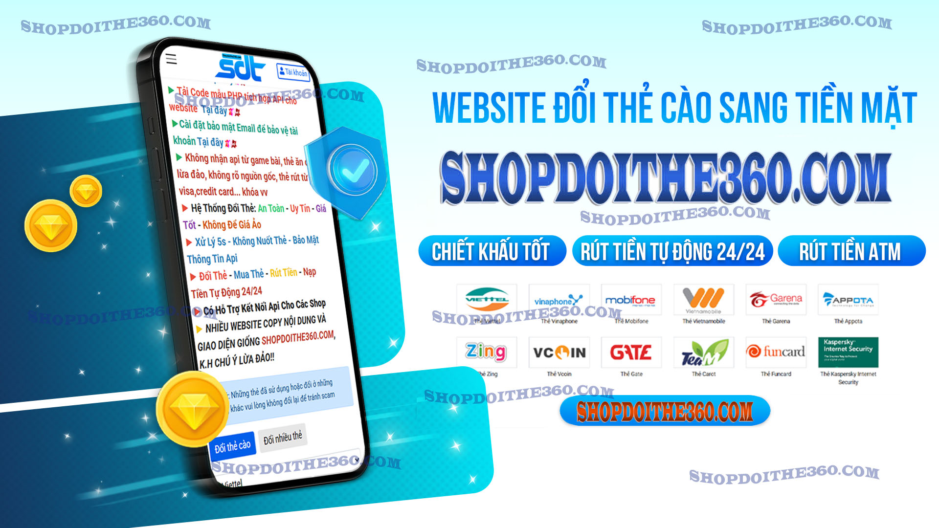  Giới Thiệu Dịch Vụ Đổi Thẻ Cào Uy Tín Tại Shopdoithe360.com